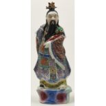 A Chinese famille rose figure of an immortal, 20th c, 43cm h