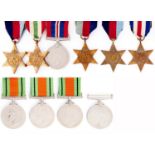 WWI Stars (5), Defence Medal (3) and War Medal (2) (10)