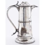 An old Sheffield plate flagon, early 19th c, 34cm h