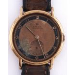 A Rolex 18ct gold wristwatch, Chronometer, 18 jewel movement marked Rolex Chronometer Timed 6