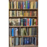 Seven shelves of books, miscellaneous general shelf stock