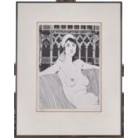 Stewart Valdar (1917-2007) - Female Nude (the artist's wife Jean d'Lemos), etching, 27.5 x 20cm