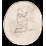 An oval plaster impression of the seal of the Society for the Abolition of the Slave Trade, possibly