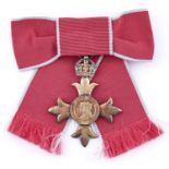 The Most Excellent Order of The British Empire Officer's shoulder badge (OBE Civil Division), cased