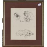Fifteen etchings and other prints of Pekinese dogs by and after various hands, 20th / 21st c,