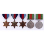 WWII Atlantic and other stars (6), Defence Medal (2) and War Medal (2)