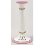 A Minton bone china bedroom candlestick, supplied to Dunrobin Castle, Scotland, c1890, painted