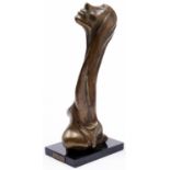 John Blakeley (1928 - ) - Poise, bronze, black marble base, 43.5cm h