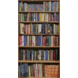 Six shelves of books, miscellaneous general shelf stock