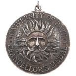 University of Bath Chancellor's Medal, silver, plain reverse, engraved Presented to Maureen