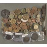 Miscellaneous George III and other base metal coins, etc