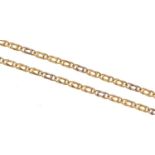 A gold necklace,  50cm, marked 750, 4.5g Good condition