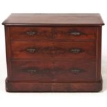 A Victorian mahogany chest of drawers, 109cm l Old scratches and shrinkage crack to top