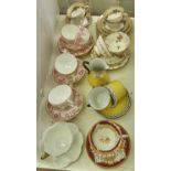 Miscellaneous Minton, Coalport and other bone china tea ware, c1900-1930's, etc Good condition