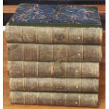 Brayley (Edward Wedlake) - A Topographical History of Surrey, vols I - V only, steel engravings,