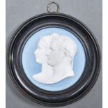 A plaster cast of the uniface medal of the  Emperor Napoleon and Empress  Josephine published by