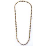 A diamond necklace of heart shaped links, in 9ct gold, 16.6g Good condition