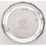 A German silver dish, early 20th c, 13cm diam, maker's and control marks, 2ozs 17dwts Good