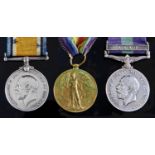 World War One, Group of three, British War Medal, Victory Medal and General Service Medal, one clasp