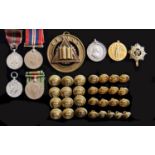 WWI, Victory Medal 17591 Pte H S Cook Manch R, Coronation Medal 1953; other medals and miscellaneous