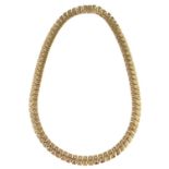 A gold necklace, 45.5cm l, marked 750, 49.7g Good condition