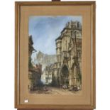 Thomas Colman Dibdin (1810-1893) - St-Etienne Church and the Cathedral Beauvais, signed and dated