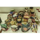 A collection of Royal Doulton, Beswick and other Toby jugs and character jugs, various subjects