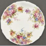 A Royal Doulton bone china plate, outside decorated, c1911, painted by C Harrison, signed, with