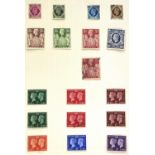 Postage Stamps. Great Britain and Commonwealth George VI collection on leaves, fine mint and used,