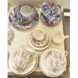 A Royal Crown Derby blue printed bone china Mikado pattern service and a Royal Albert For All