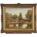 William Eyre Walker RWS (1847-1930) - A Northern Riverside, signed, signed again and inscribed