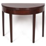 A George III mahogany tea table, early 19th c, 89cm l Small veneer loss to one rear corner of top;