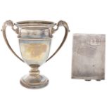 An Elizabeth II miniature silver trophy cup, 85mm h, by J B Chatterley & Sons Limited, Birmingham