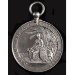 Africa Interest. Cape of Good Hope Agricultural Society silver medal, the reverse engraved Presented