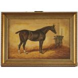 William Eddowes Turner (1836-1904) - Portrait of the Stallion "Monarch" in a Loose Box, signed and