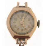 A Rotary 9ct gold lady's wristwatch,   gold bracelet, 12mm, London 1958, 12g Apparently working