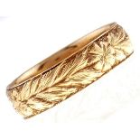 A Victorian 18ct gold wedding band, Birmingham 1890, 3.1g, size L Good condition