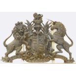 A Victorian cast iron relief of the Royal Arms of the United Kingdom, 1837-1952, 19th c, full