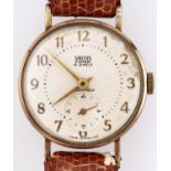 A Smiths 9ct gold wristwatch, Everest, 32mm, London 1962 Working but with signs of wear from age and