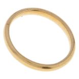 A 22ct gold wedding ring, 3.3g, size L Slight wear consistent with age