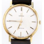 An Omega gold plated wristwatch, Ref MD131 019, No 27369203, case back engraved with presentation