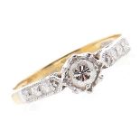 A diamond solitaire ring, in 18ct gold, 2.2g, size H Good condition