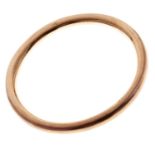 A 9ct gold bangle, Birmingham 1920, 15g Dented, otherwise undamaged