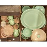 A quantity of Branksome pottery tea ware, together with Poole pottery breakfast and dinner ware,