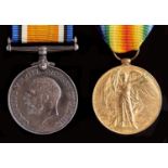 WWI, pair, British War Medal and Victory Medal 321820 Pte P L Cooper 16 Lond R