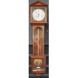 A Vienna style mahogany wall clock, 20th c, the movement chiming on rod gongs in glazed case with