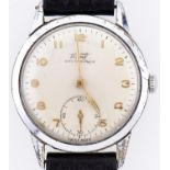 A Tissot stainless steel wristwatch, Antimagnetique, 32mm Working but with signs of wear from age
