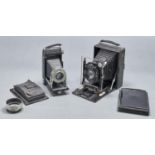 A Rodenstock quarter plate (6 x 9cm) camera, early 20th c  with maker's Eurynar f4.5 135mm lens in
