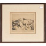 Robert Sargent Austin RA, PRWS, PRE (1895-1973) - Mid-Day Rest, engraving with margins, signed by