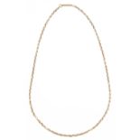 A gold necklace, c1900, 46cm, unmarked, 8.1g Wear consistent with age